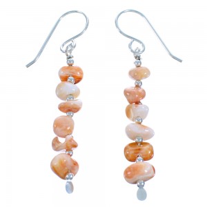 Oyster Shell Genuine Sterling Silver Bead Hook Dangle Earrings DX115854