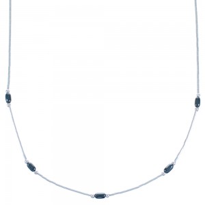 Hematite Liquid Silver Bead Necklace DX117177