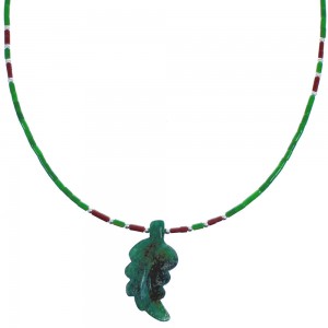 Sterling Silver Malachite And Multicolor Leaf Bead Necklace BX120802