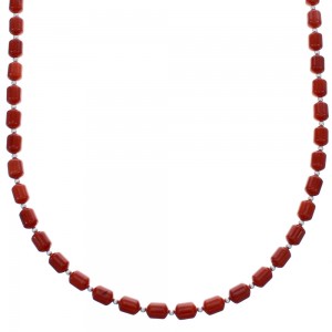 Southwest Coral 16" Bead Necklace KX121066