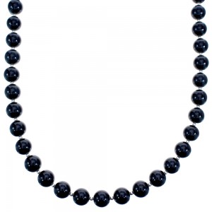 Southwest Onyx 16" Bead Necklace KX121060