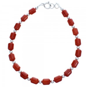 Southwest Coral Bead Bracelet KX121065