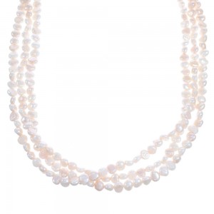 3-Strand Pink Fresh Water Pearl Twisted Bead Necklace KX121182