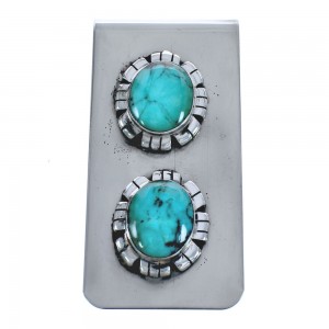 Southwestern Turquoise Sterling Silver Money Clip MX121579