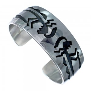 Sterling Silver Native American Kokopelli Cuff Bracelet JX123833