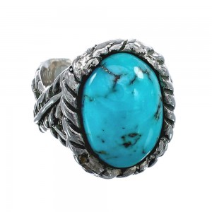 Sterling Silver Southwest Turquoise Ring Size 5-1/2 JX124586