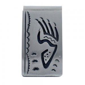 Bear Paw Genuine Sterling Silver Native American Money Clip AX126642