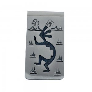 Kokopelli Genuine Sterling Silver Native American Money Clip AX126651