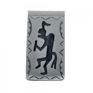 Kokopelli Genuine Sterling Silver Native American Money Clip AX126663