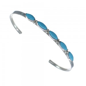 Sterling Silver Turquoise Zuni Cuff Bracelet JX130662