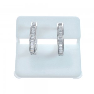 Cubic Zirconia Genuine Sterling Silver Earrings JX128569