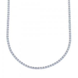 Sterling Silver Cubic Zirconia Necklace JX128552