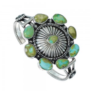 Navajo Turquoise Multistone Sterling Silver Cuff Bracelet JX128701