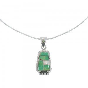 Sterling Silver Turquoise And Opal Inlay Italian Snake Chain Necklace Set AX128968