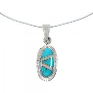 Sterling Silver Turquoise And Opal Inlay Southwestern Italian Snake Chain Necklace Set AX129038