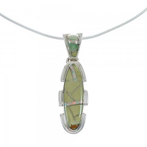 Sterling Silver Turquoise And Opal Inlay Southwestern Italian Snake Chain Necklace Set AX129049