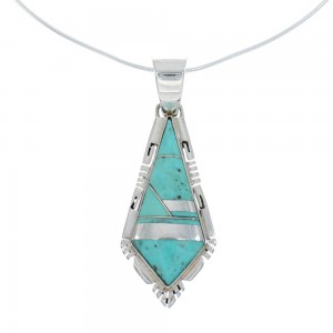 Southwest Turquoise Inlay Sterling Silver Snake Chain Necklace Set JX129201