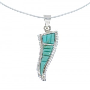 Southwest Turquoise Inlay Sterling Silver Snake Chain Necklace Set JX129197