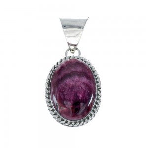 Native American Purple Oyster Sterling Silver Pendant AX129852