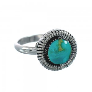 Navajo Genuine Sterling Silver Turquoise Ring Size 7 JX130782