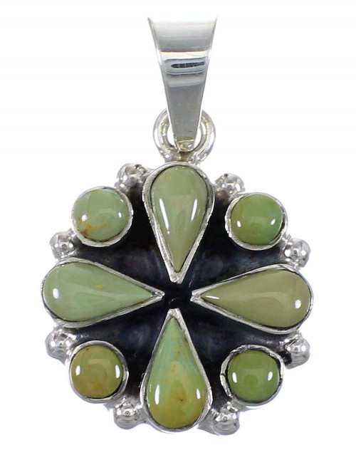 Silver Southwestern Turquoise Pendant YX77478