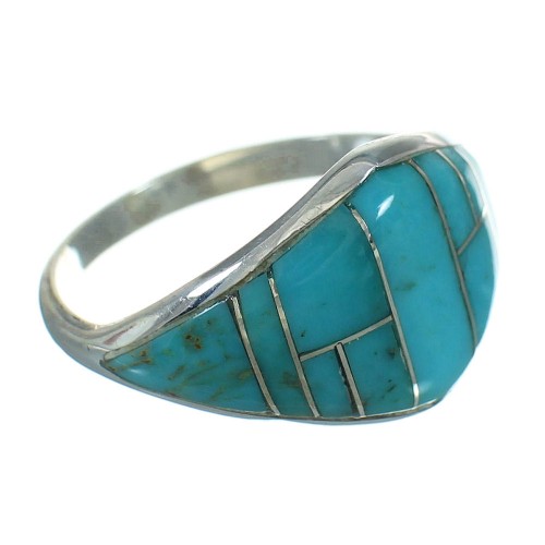 Authentic Sterling Silver Turquoise Ring Size 5-3/4 FX91817