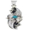 Southwestern Turquoise Jewelry Silver Pendant BW69966