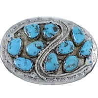 Turquoise Native American Belt Buckles