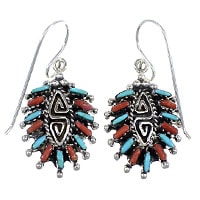 Sterling Silver Needlepoint Earrings