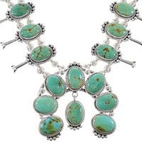 Turquoise Squash Blossom Necklace