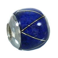 Lapis Lazuli Inlay Bead Pendants