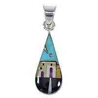 Inlay Tear Drop Pendants