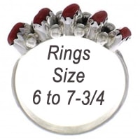 Coral Rings Size 6 to 7-3/4