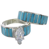 Turquoise Wedding Rings